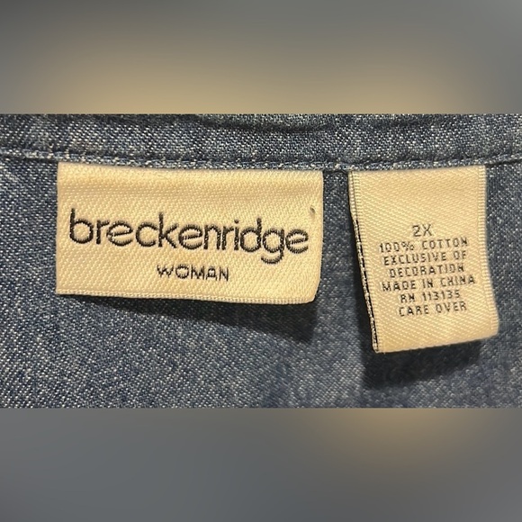 Breckenridge women’s denim embroidered jacket size 2X - Picture 6 of 7